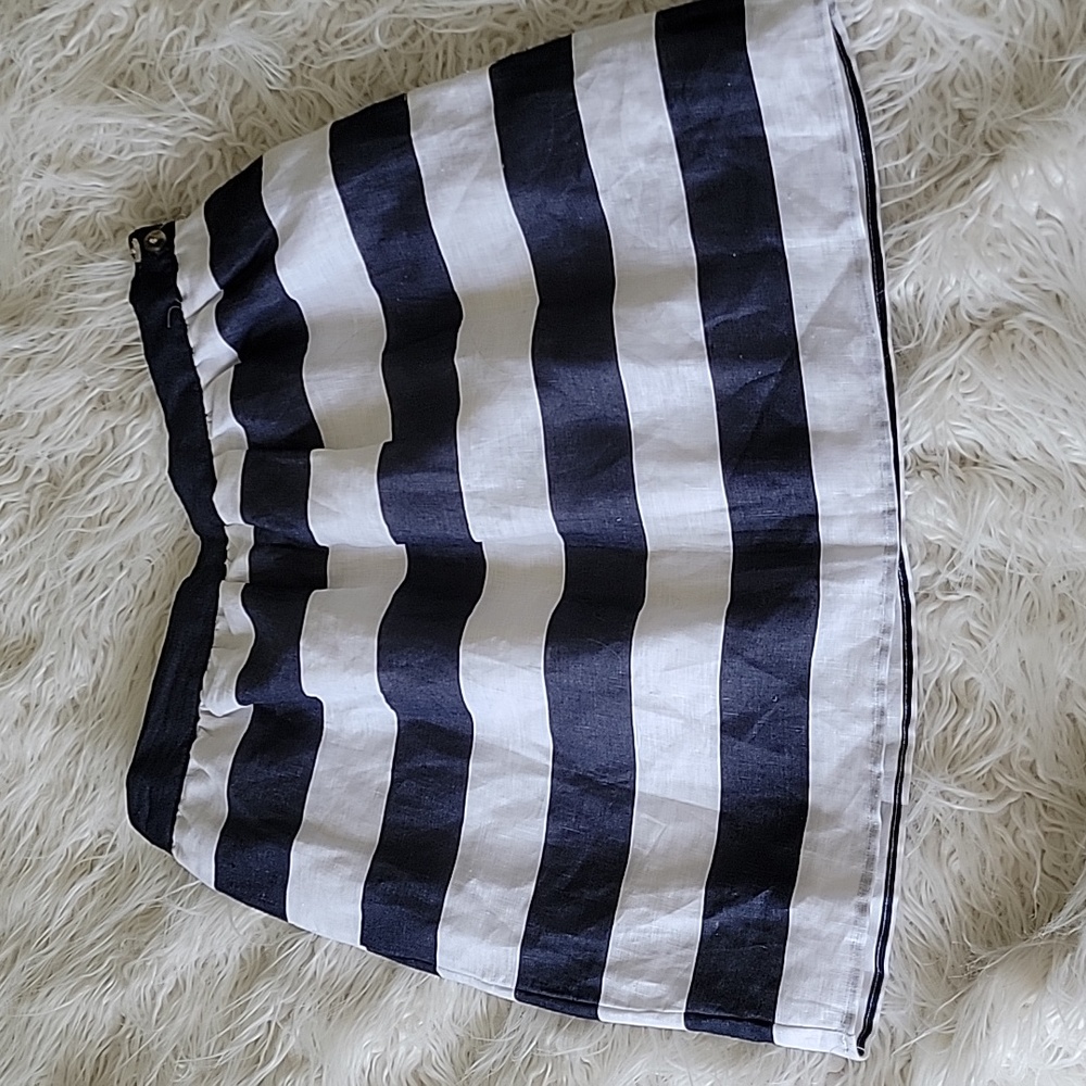 NWT Kenar nautical striped linen skirt